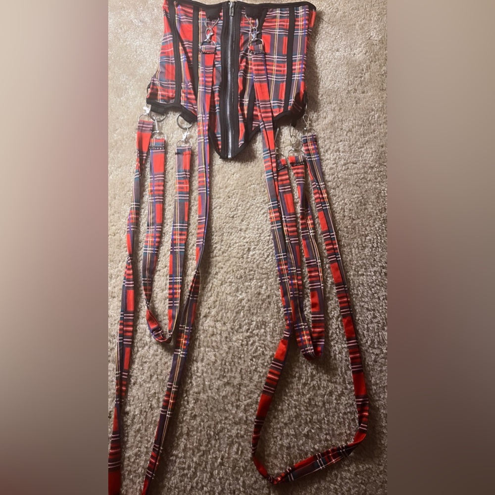 Plaid Corset with straps